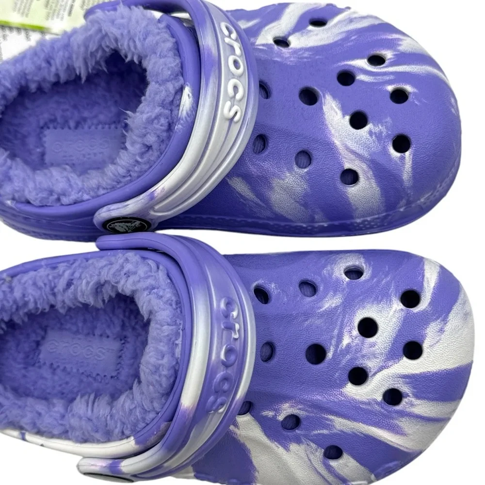 Crocs Baya Lined Marbled Clog (Toddler) Size C9